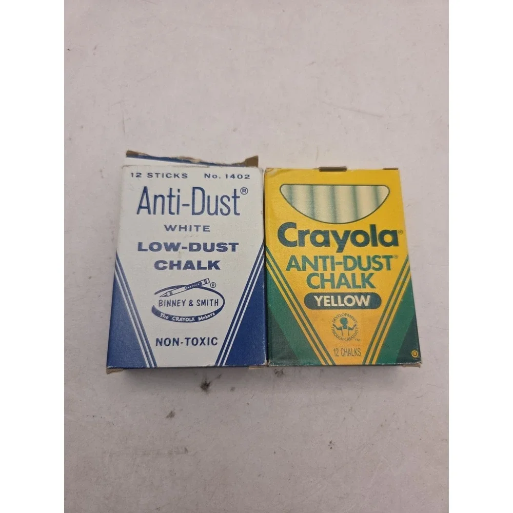 Anti-Dust White Chalk No. 1402 Binney-Smith -9 W/ 1988 Crayola 1401 YLW - 6
